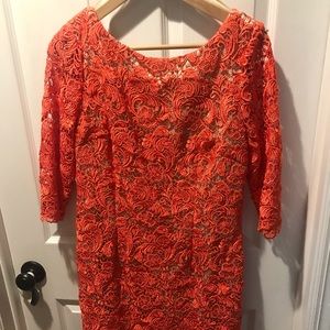 Eliza J Floral Lace Sheath Dress